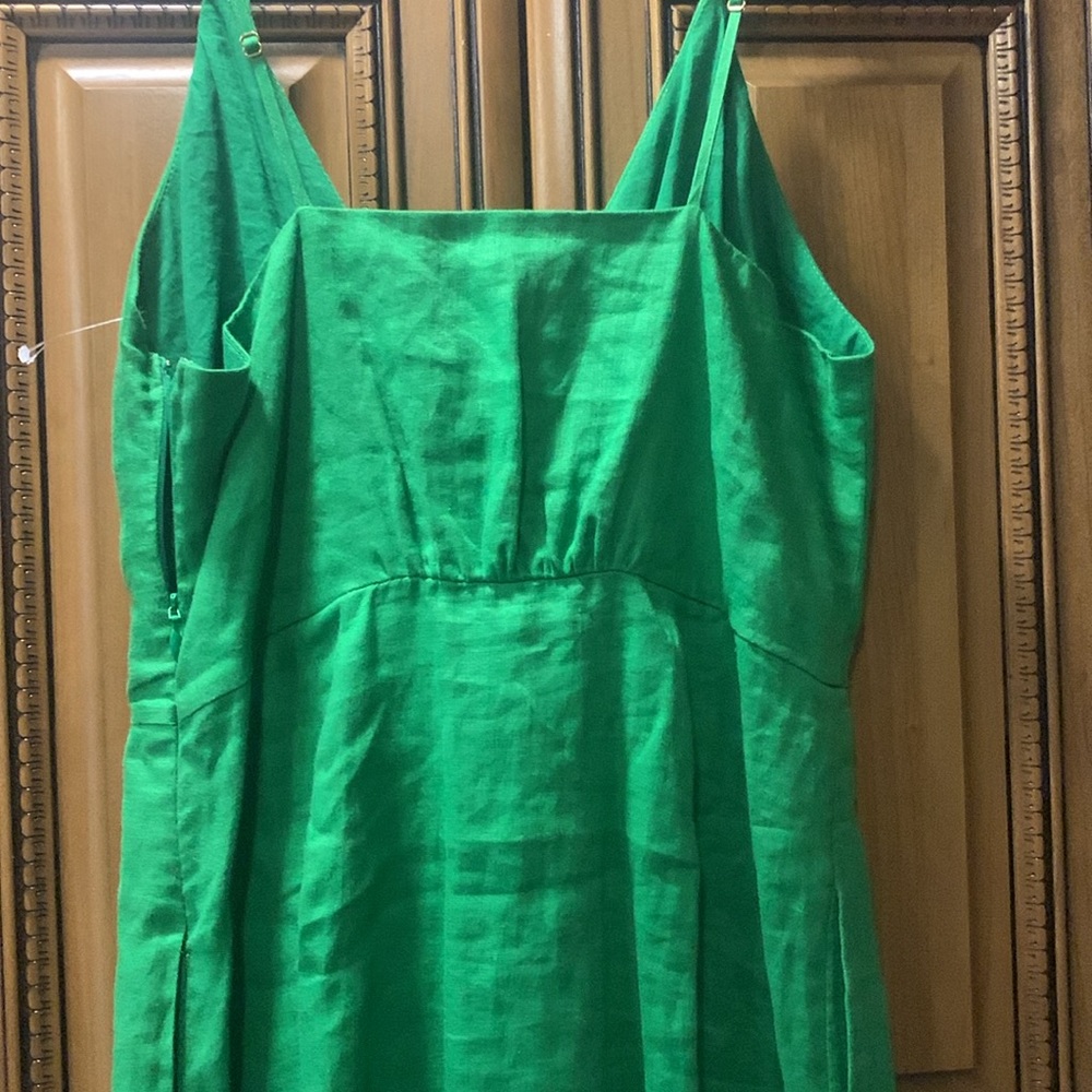 NWOT Reiss Esme Linen Sheath Dress in Green Size 6 - Picture 8 of 12